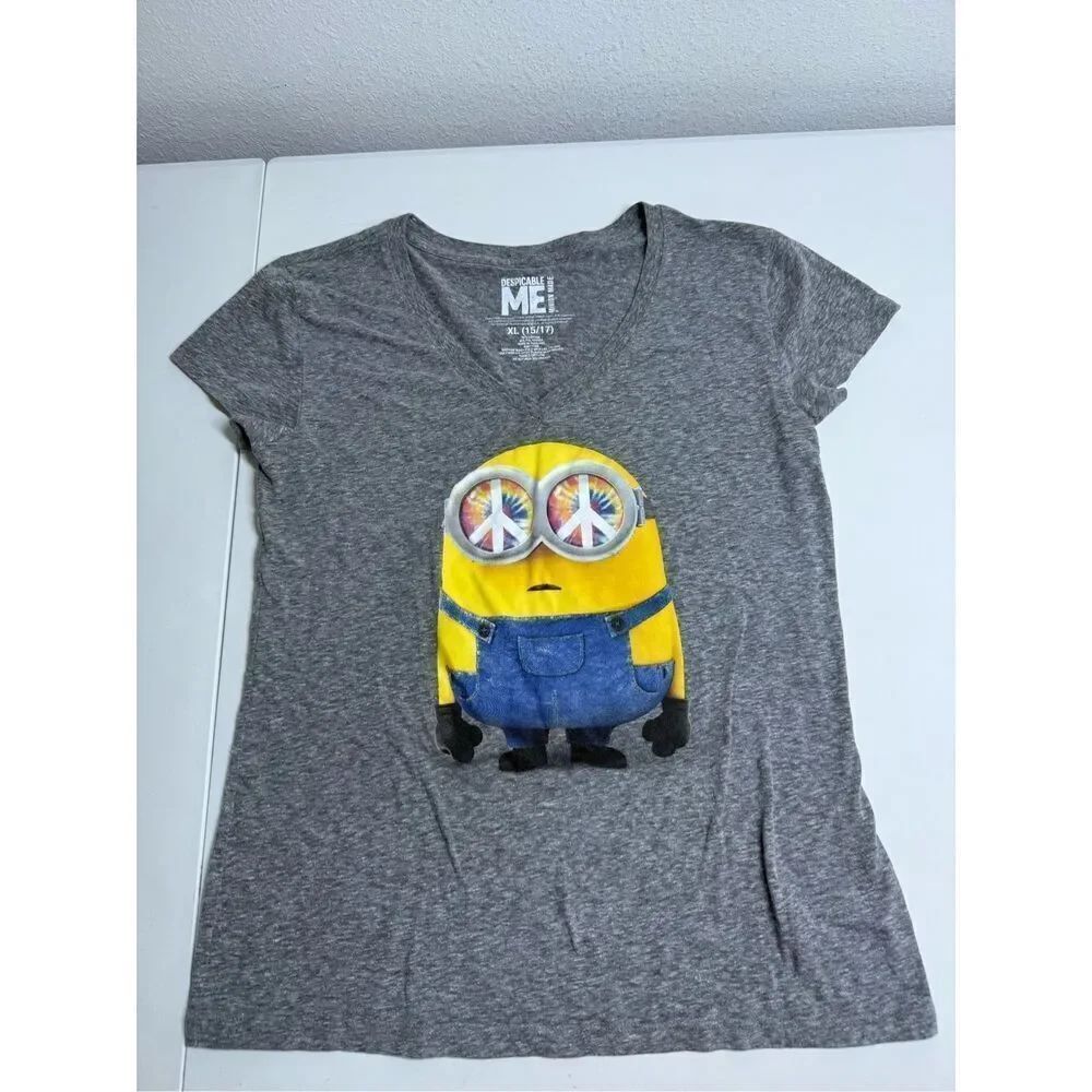Despicable Me Minion Made Junior T-shirt Gray Sz XL (15-17)